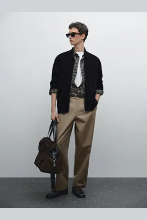 Massimo Dutti Dzianinowy Kardigan Ze 100% Bawełny Zapinany Na Suwak