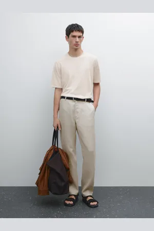 Massimo Dutti Dzianinowa Koszulka Z Mieszanki Bawełny