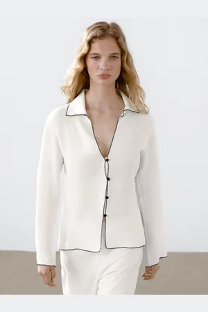Massimo Dutti Luźna Koszula Z Kontrastowymi Elementami