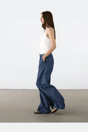 Massimo Dutti Jeansy Z Bardzo Szerokimi Nogawkami I Wysokim Stanem