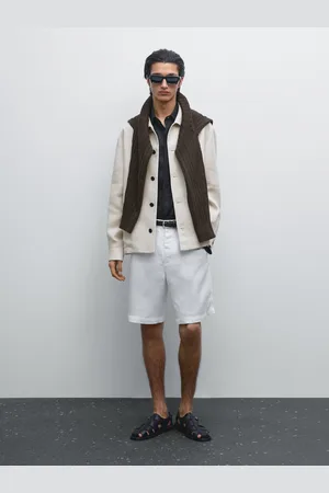 Massimo Dutti Bermudy Semi-Jogger Ze 100% Lnu