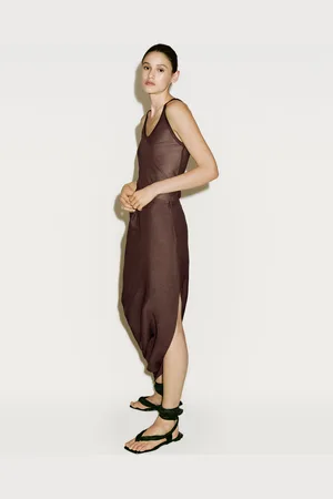 Massimo Dutti Spódnica Średniej Długości Z Asymetrycznym Dołem − Limited Edition