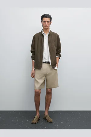 Massimo Dutti Bermudy Semi-Jogger Ze 100% Lnu