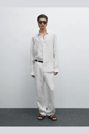 Massimo Dutti Koszula Regular Fit Ze 100% Lnu