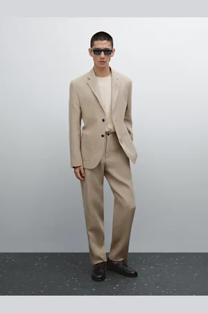 Massimo Dutti Luźne Spodnie Ze 100% Lnu