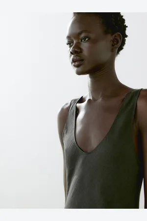 Massimo Dutti Sukienka Średniej Długości Ze 100% Lnu