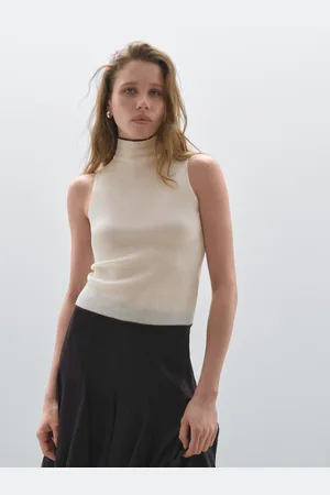 Massimo Dutti Prążkowany Top Z Mieszanki Bawełny – Studio
