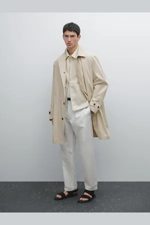 Massimo Dutti Spodnie Relax Fit Z Mieszanki Bawełny