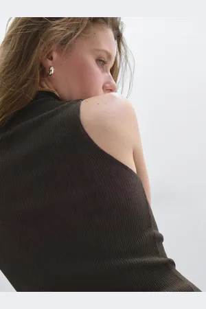 Massimo Dutti Prążkowany Top Z Mieszanki Bawełny – Studio