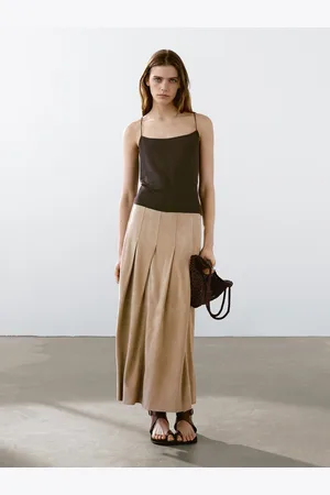Massimo Dutti Top Na Ramiączkach Z Fakturą