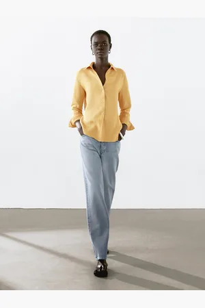 Massimo Dutti Luźna Koszula Ze 100% Lnu