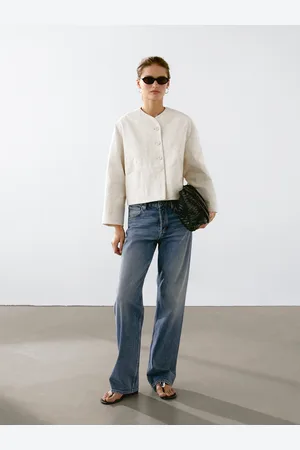 Massimo Dutti Kurtka Ze 100% Bawełny W Kwiatowy Wzór