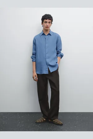 Massimo Dutti Koszula Regular Fit Ze 100% Lnu