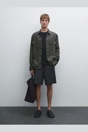 Massimo Dutti Bermudy Semi-Jogger Ze 100% Lnu