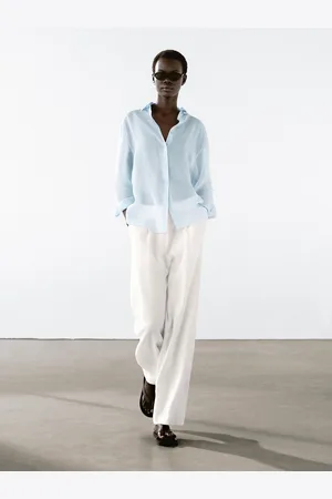 Massimo Dutti Luźna Koszula Z Mieszanki Ramii