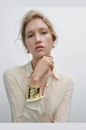 Massimo Dutti Nieregularna Bransoletka Z Ozdobną Fakturą