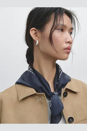 Massimo Dutti Bandana Ze 100% Jedwabiu Z Nadrukiem We Wzór Paisley