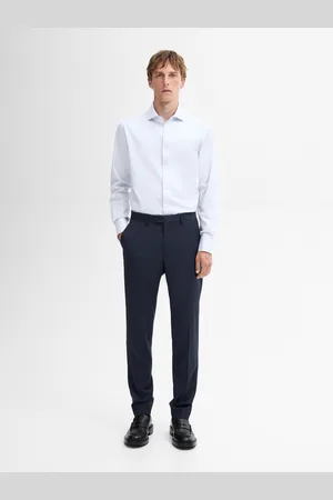 Massimo Dutti Bawełniana Koszula O Kroju Slim Ze Wzmacnianym Mankietem