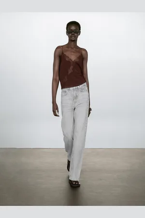 Massimo Dutti Bieliźniany Top Z Koronką