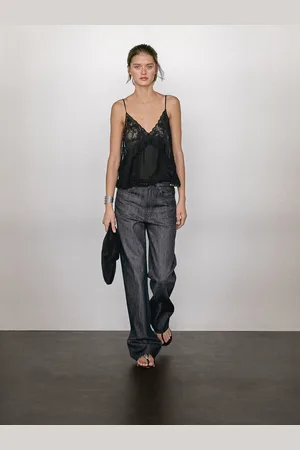 Massimo Dutti Koronkowy, Bieliźniany Top Na Ramiączkach