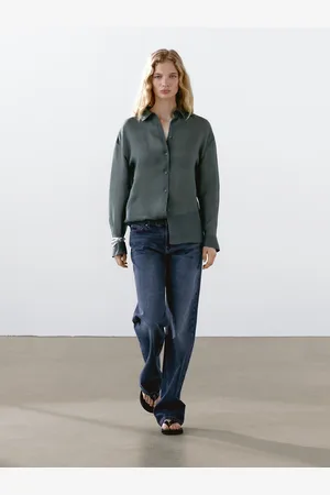 Massimo Dutti Luźna Koszula Z Mieszanki Ramii
