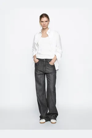Massimo Dutti Jeansy Z Szerokimi Nogawkami I Wysokim Stanem