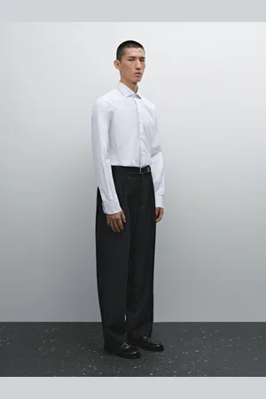 Massimo Dutti Koszula Slim Ze 100% Bawełny W Paski