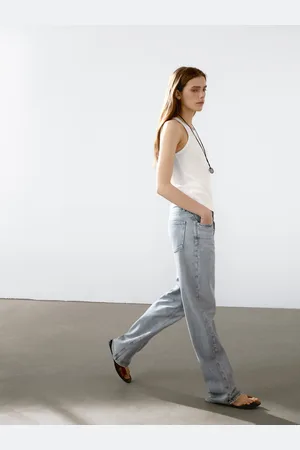 Massimo Dutti Top Ze 100% Bawełny Z Dekoltem Halter