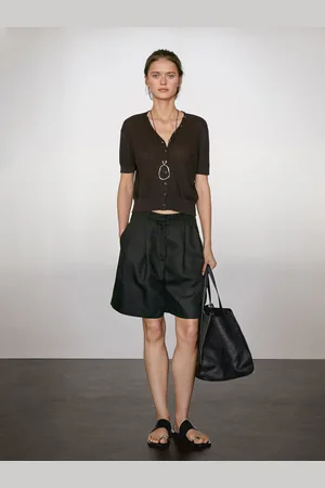 Massimo Dutti Kardigan Z Krótkim Rękawem Ze 100% Lnu