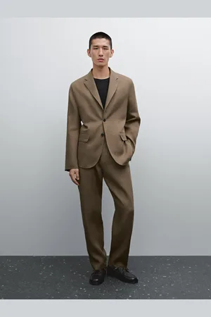 Massimo Dutti Spodnie Od Garnituru Ze 100% Lnu