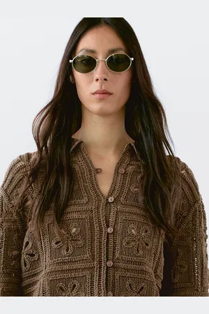 Massimo Dutti Szydełkowy Kardigan Z Dzianiny