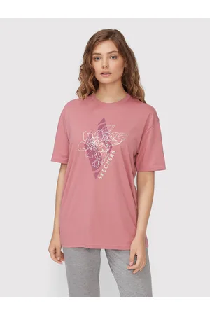 Skechers T-Shirt Diamond Magnolia Outline Everybody WTS354 Relaxed Fit