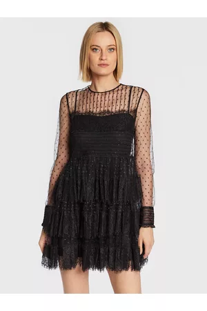 RED Valentino Kobieta Luksusowe - Sukienka koktajlowa 1R3VA22D6KW Regular Fit