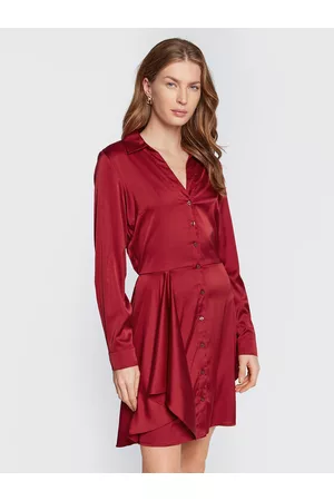 Guess Kobieta Sukienki Dzienne - Sukienka koszulowa Alya W2BK83 WF1T2 Regular Fit