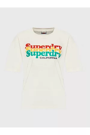 Superdry Kobieta T-shirty z Krótkimi Rękawami - T-Shirt Vintage Cali Stripe W1010847A Regular Fit
