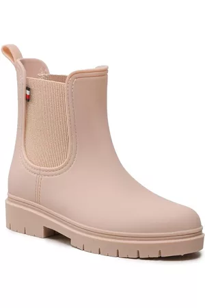 Tommy Hilfiger Kobieta Kalosze - Kalosze Matt Ankle Rainboot Wth Elastic FW0FW06897