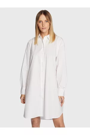 Tommy Hilfiger Kobieta Oversize - Sukienka koszulowa Solid WW0WW37102 Oversize