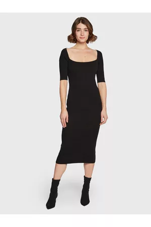 Calvin Klein Kobieta Sukienki Dzianinowe - Sukienka dzianinowa K20K205037 Slim Fit