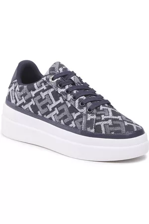 Tommy Hilfiger Kobieta Sneakersy - Sneakersy Denim Monogram Sneaker FW0FW06907