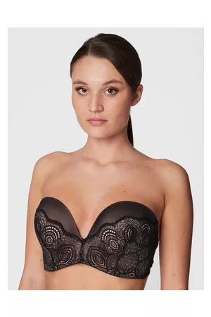 Wonderbra Kobieta Z przepinanymi ramiączkami i Bardotki - Biustonosz bardotka WB000BHO