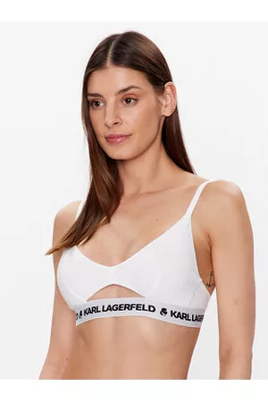 Karl Lagerfeld Kobieta Miękkie - Biustonosz braletka Peephole Logo 211W2101