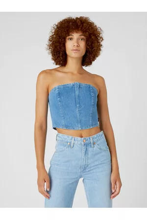Wrangler Kobieta T-shirty z Krótkimi Rękawami - Top Bustier W4Z79639I 112332056 Slim Fit