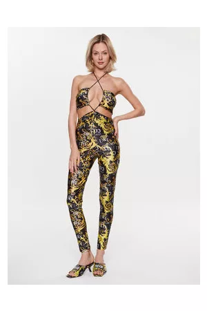 VERSACE Kobieta Kombinezony Eleganckie - Kombinezon 74HAN000 Slim Fit