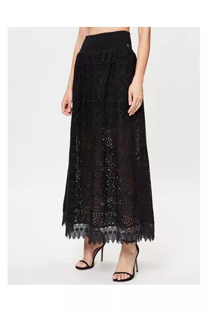 Guess Kobieta Spódnice maxi - Spódnica trapezowa Rafa W3GD69 WFDC0 Regular Fit