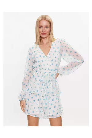 Gina Tricot Kobieta Sukienki Dzienne - Sukienka codzienna Wrap layered chiffon dress 20048 Regular Fit