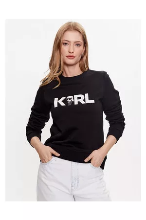 Karl Lagerfeld Kobieta Dresy Proste Nogawki - Bluza Ikonik 2.0 Karl Logo 230W1804 Regular Fit