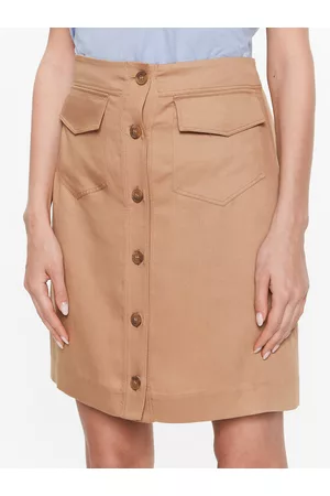 Calvin Klein Kobieta Spódnice mini - Spódnica trapezowa Drapy Tencel K20K205631 Straight Fit
