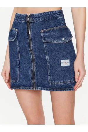 Calvin Klein Kobieta Spódnice mini - Spódnica jeansowa J20J220669 Regular Fit
