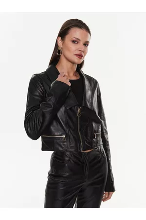 Pinko Kobieta Kurtki skórzane - Kurtka skórzana Guasto 100515 Y75K Regular Fit