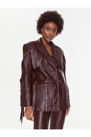 REMAIN Kurtka skórzana Leather Fringed RM2051 Regular Fit